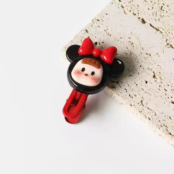 Smiling Girl Hair Clips - 2024 New Cute Bang Clips, Exquisite Side Clips and Hairpins for Forehair
