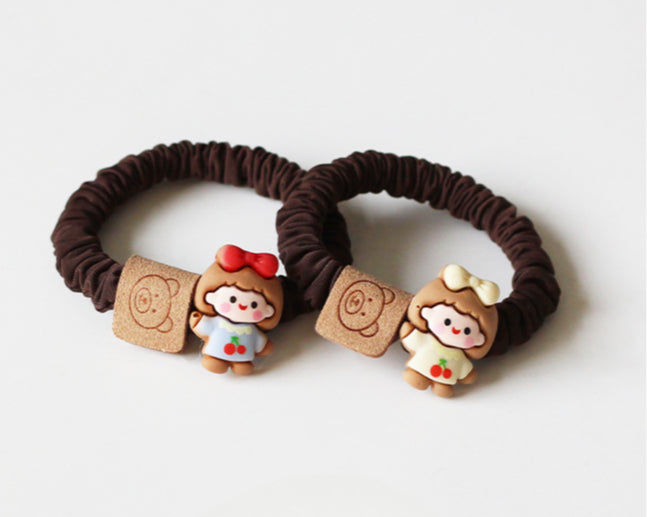 Brown Girl Hair Tie Trendy Elegant Elastic Band Ponytail Cute Hair Accessory Women