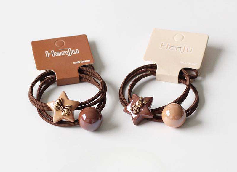 Star-Shaped Pearl Hair Ties, High-End And Durable For Women To Tie Hair