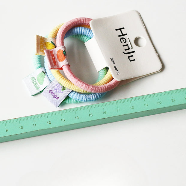 Set Of Four Hair Ties, Cream-Colored And Cute For Women To Tie Hair