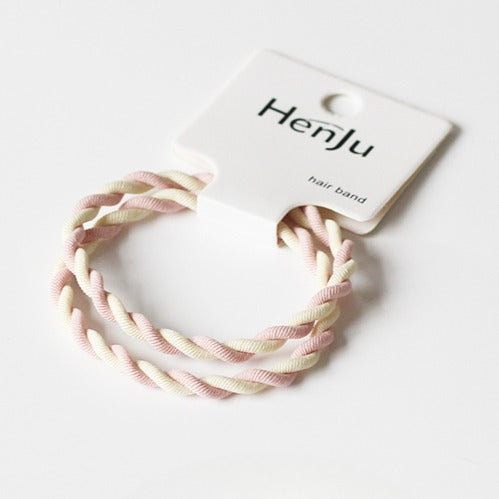 Cream Hair Tie Women Simple Elegant Ponytail Band New Hair Elastic