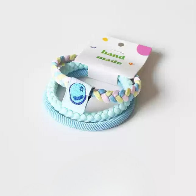 Candy-Colored Hair Ties Cute Trendy Korean Japanese Minimalist Hairbands Women