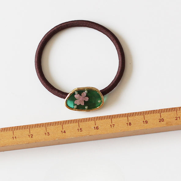 Amber Flower Hair Ties, High-Elasticity And Durable For Women To Tie Hair