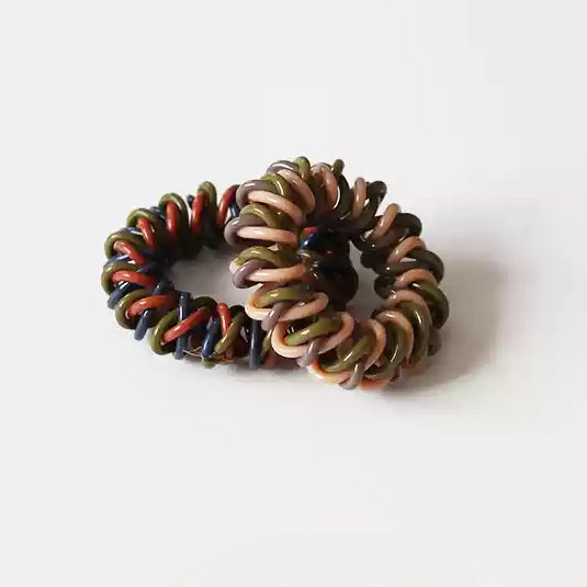 Coiled Telephone Cord Hair Tie - Trendy Elegant Elastic Band for Women, High Elasticity Durable Hair Ties for Tying Hair