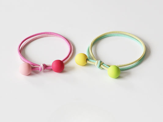 Dual-Tone Pearl Hair Tie, Cute And Durable Elastic Hair Accessory.