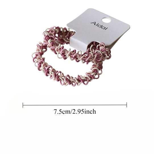 Openwork Knit Hair Ties, Durable And Stylish For Women To Style Hair