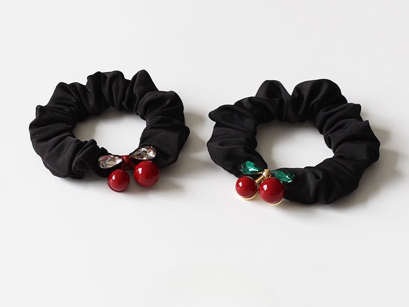 Cherry Hair Ties for Women - 2024 New Premium Elastic Bands for Tying Hair, High Elasticity Durable Hair Ties and Accessories