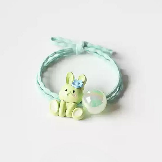 Bunny Hair Tie - Trendy Elegant Ponytail Accessory, Simple Cute Elastic Band for Tying Hair