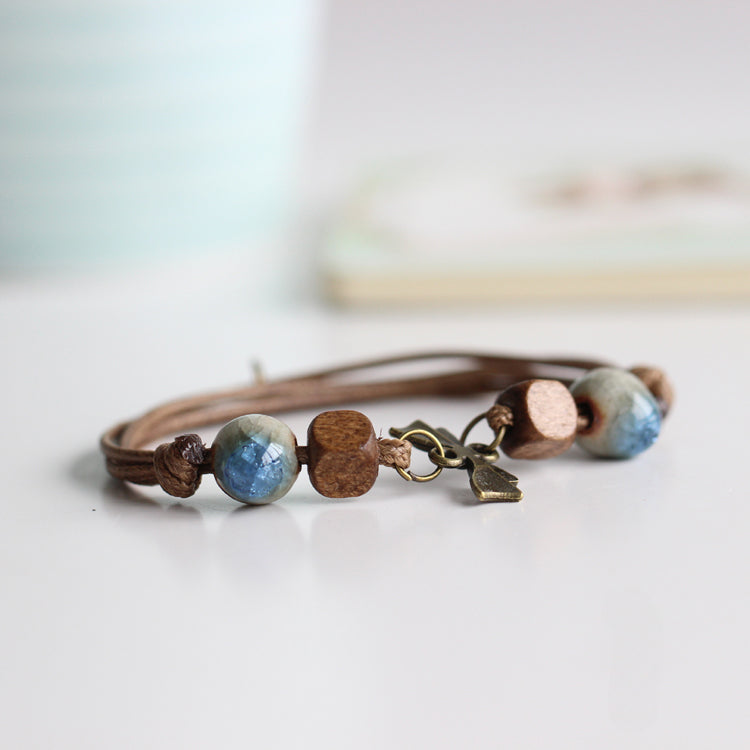 Handcrafted Jingdezhen Ceramic Bracelet - Artisan Jewelry