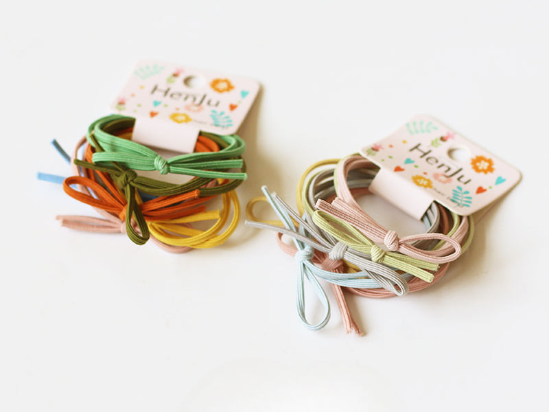 Simple Bow Hair Ties, Sweet And Basic For Girls To Tie Hair Six-Piece Set