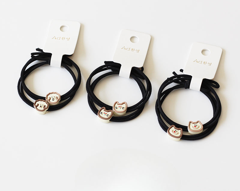 Cute Cat And Dog Hair Ties, High-End And Durable For Women To Tie Hair