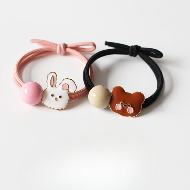 Bunny Hair Ties - Trendy Elegant Elastic Bands, High Elasticity Hair Ties for Kids, Cute Hair Holders and Women's Hair Accessories