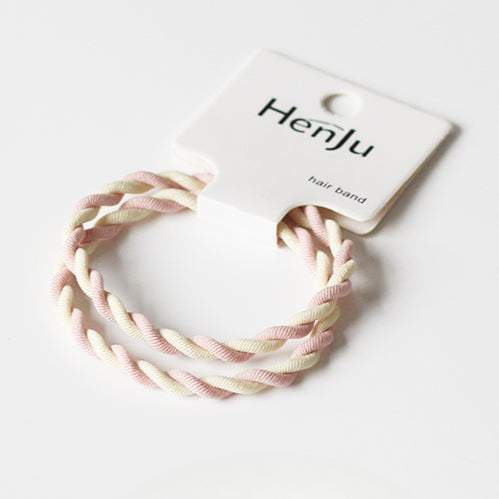 Cream Hair Tie Women Simple Elegant Ponytail Band New Hair Elastic