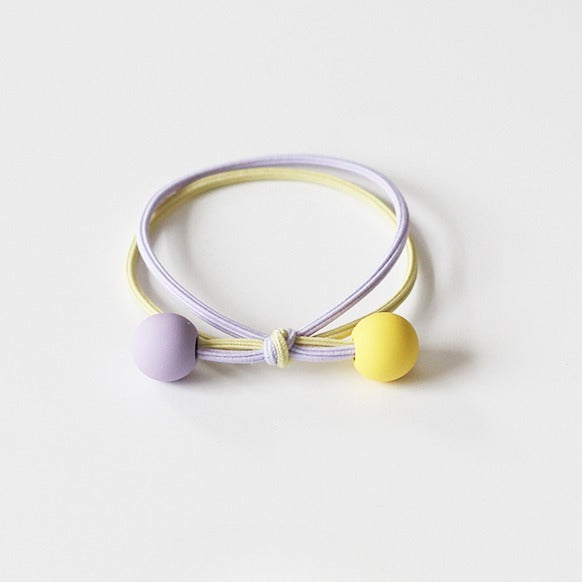 Dual-Tone Pearl Hair Tie, Cute And Durable Elastic Hair Accessory.