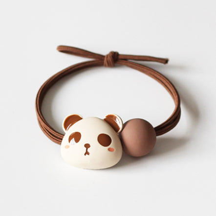 Panda Hair Tie Women Simple Elegant Trendy Elastic Durable Ponytail Band