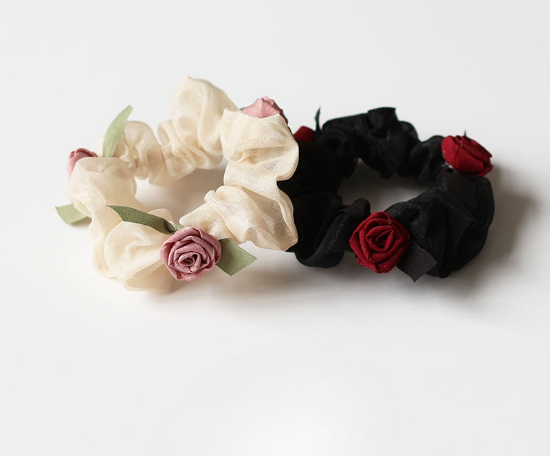 Rose Hair Tie Trendy New Elegant Simple Ponytail Band Women Hair Accessory