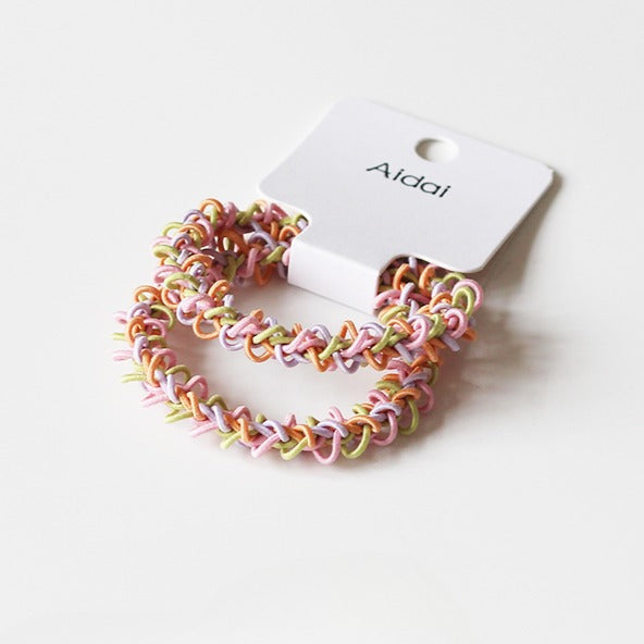 Openwork Knit Hair Ties, Durable And Stylish For Women To Style Hair