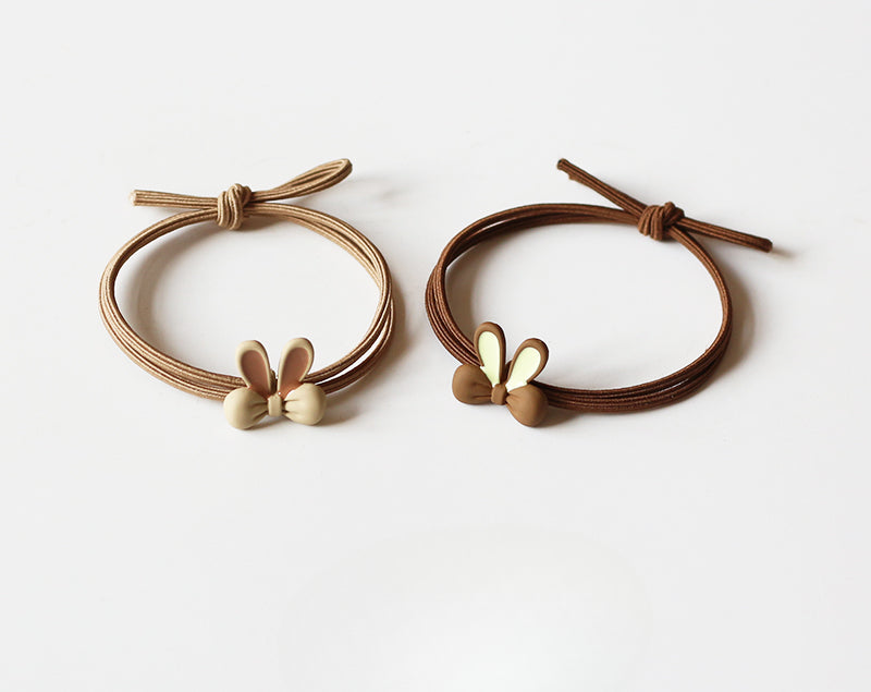 Bunny Ears Hair Tie - Women's Trendy New Elegant Hair Band, Simple Cute Elastic for Women's Hair Ties