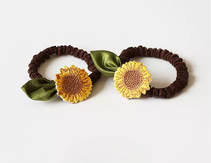 Sunflower Hair Tie - 2023 New Trendy Ins Premium Elegant Hair Band and Elastic for Women's Hair Accessories