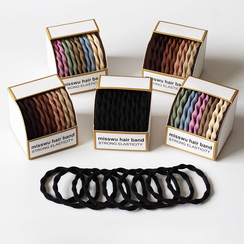 Set Of Ten Hair Ties, High-Elasticity And Durable For Women To Tie Hair