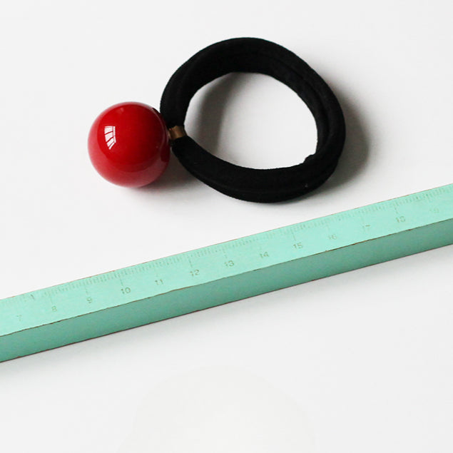 Red Hair Tie Stylish Hairband High Elasticity Durable Simple Design For Women Elegant Hair Rope