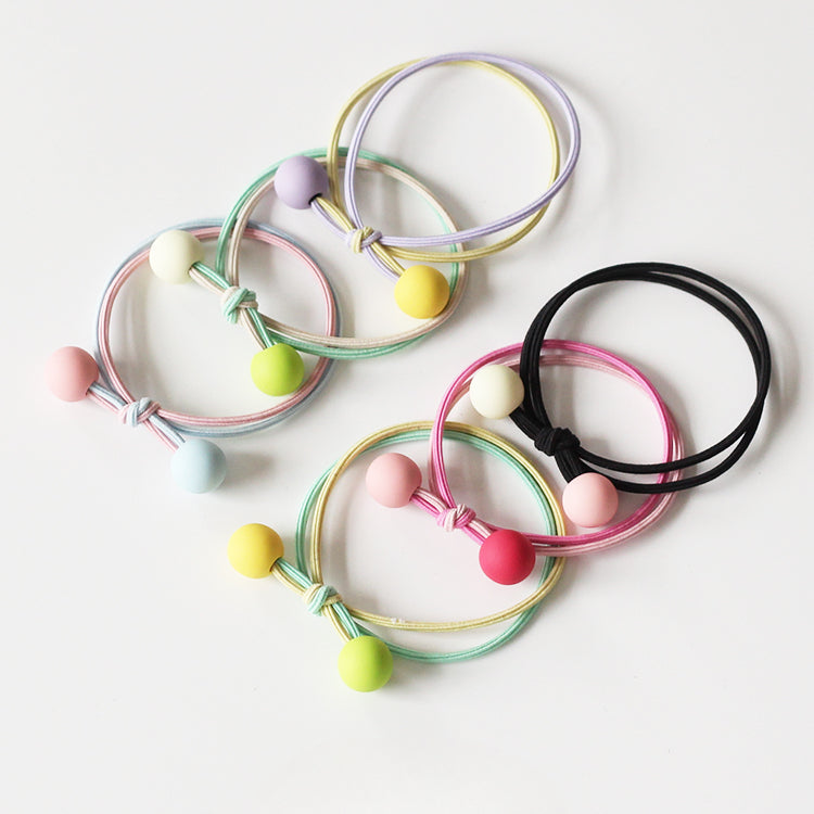 Dual-Tone Pearl Hair Tie, Cute And Durable Elastic Hair Accessory.