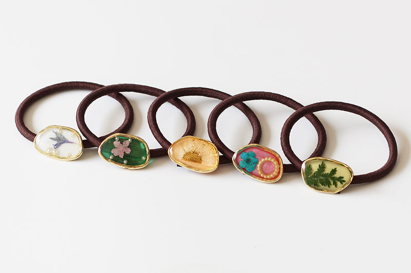 Amber Flower Hair Ties, High-Elasticity And Durable For Women To Tie Hair