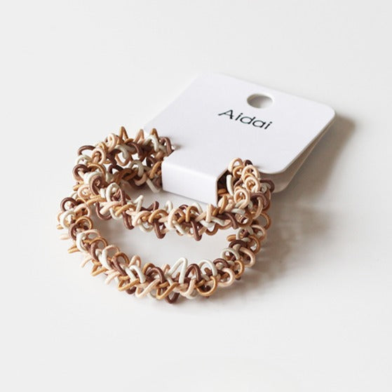 Openwork Knit Hair Ties, Durable And Stylish For Women To Style Hair
