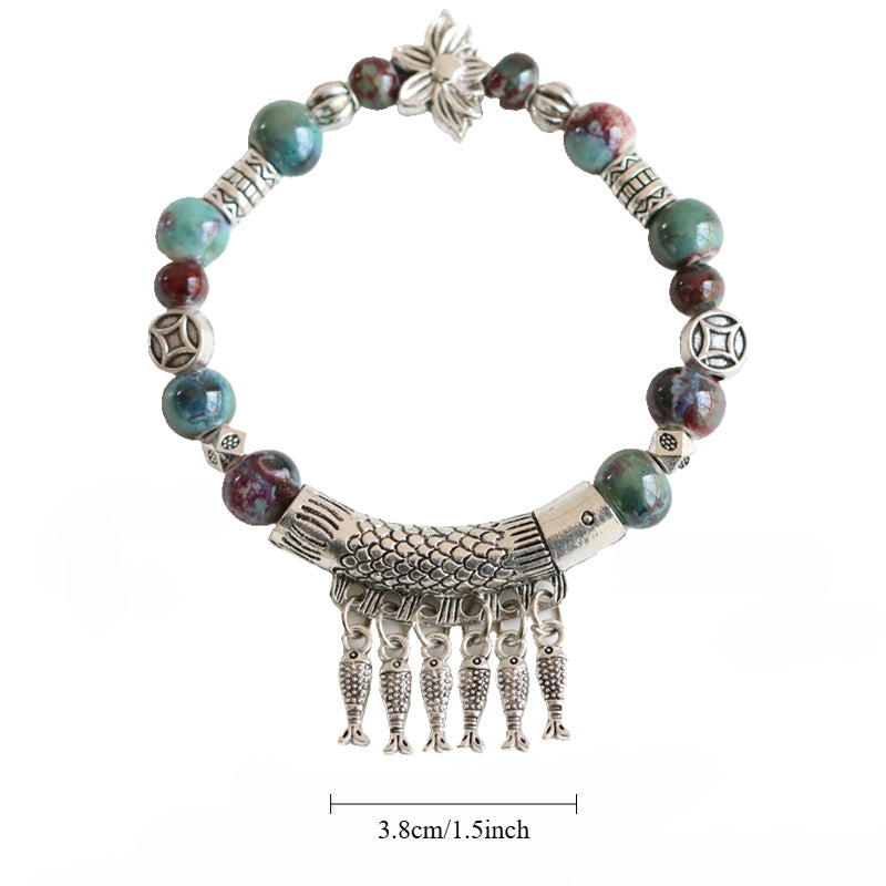 Handmade Ethnic Beads Bracelet- Friendship Gift for Girls