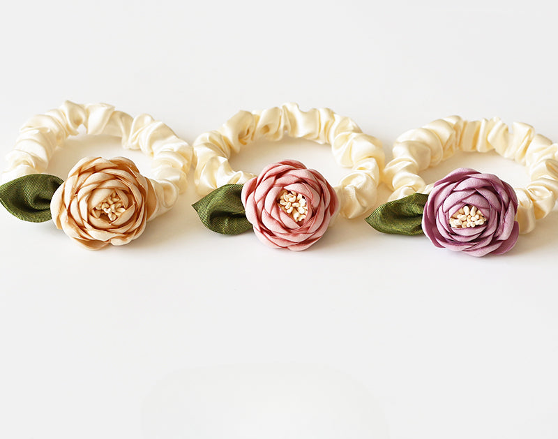 Rose Hair Tie, 2024 New High-end Stylish Hair Loop,Graceful Elastic for Women's Hairstyles