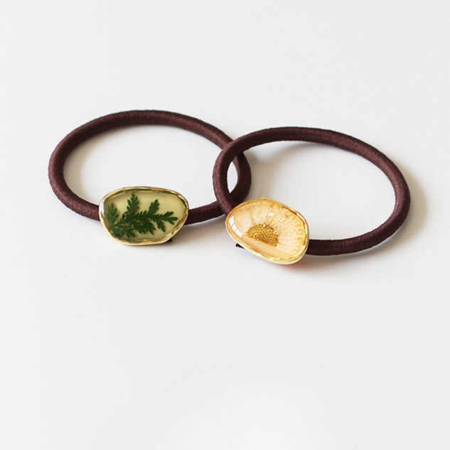 Amber Flower Hair Ties, High-Elasticity And Durable For Women To Tie Hair