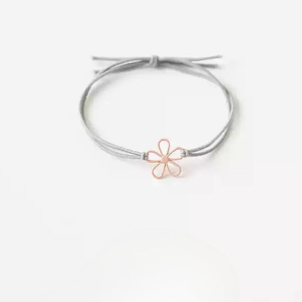 Fresh and Elegant Hair Ties for Women - Korean Trendy Hollow Flower Minimalist Hair Loops and Ponytail Elastic Bands