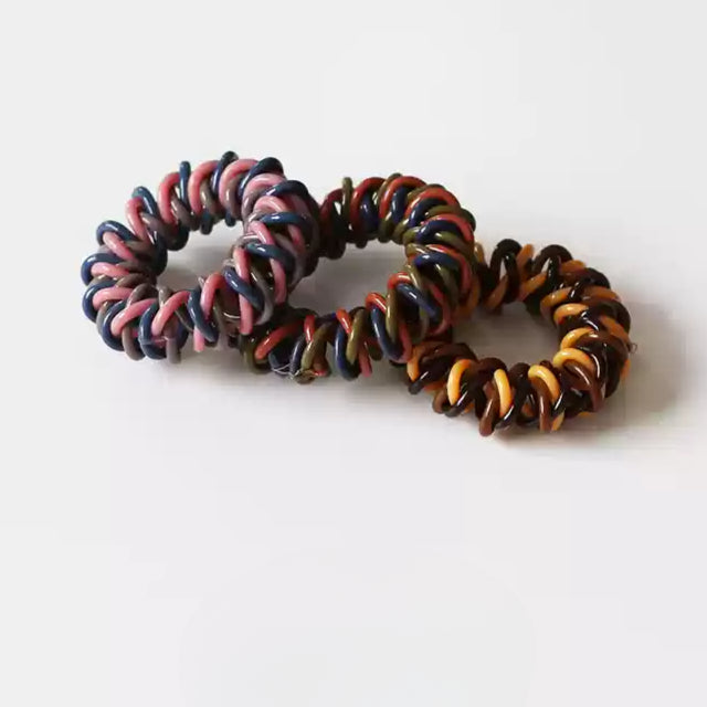 Coiled Telephone Cord Hair Tie - Trendy Elegant Elastic Band for Women, High Elasticity Durable Hair Ties for Tying Hair