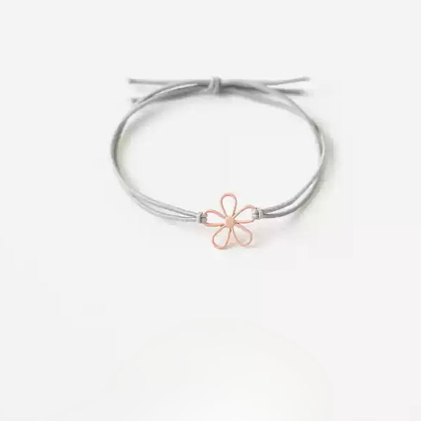 Fresh and Elegant Hair Ties for Women - Korean Trendy Hollow Flower Minimalist Hair Loops and Ponytail Elastic Bands