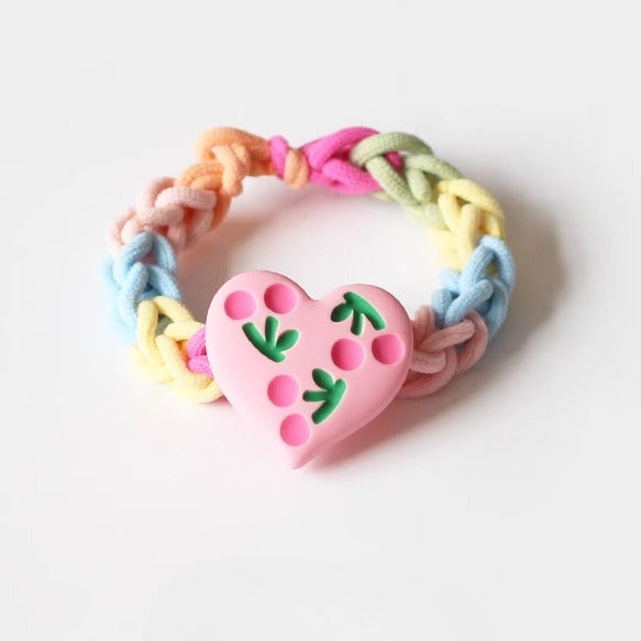 Handwoven Small Elastic Hair Tie - Trendy Elegant Hair Accessory, Cute Japanese and Korean Inspired Bear Hair Band
