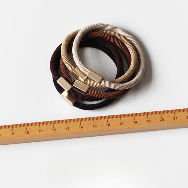 Set Of Five Hair Ties, Trendy And Durable For Women To Tie Hair