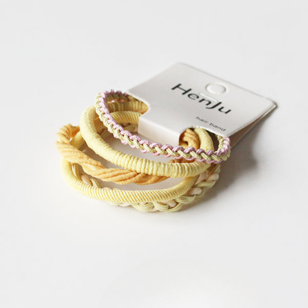 Set Of Five High-Elasticity Hair Ties, Durable And Stylish For Tying Hair