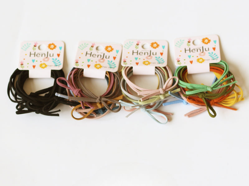 Simple Bow Hair Ties, Sweet And Basic For Girls To Tie Hair Six-Piece Set