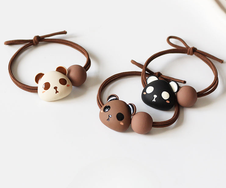Panda Hair Tie Women Simple Elegant Trendy Elastic Durable Ponytail Band