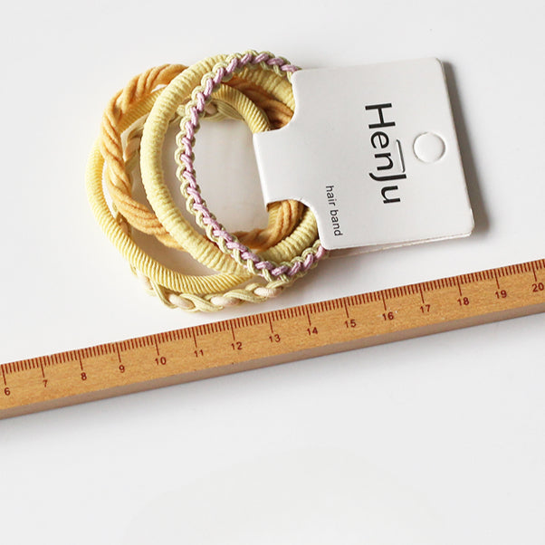 Set Of Five High-Elasticity Hair Ties, Durable And Stylish For Tying Hair