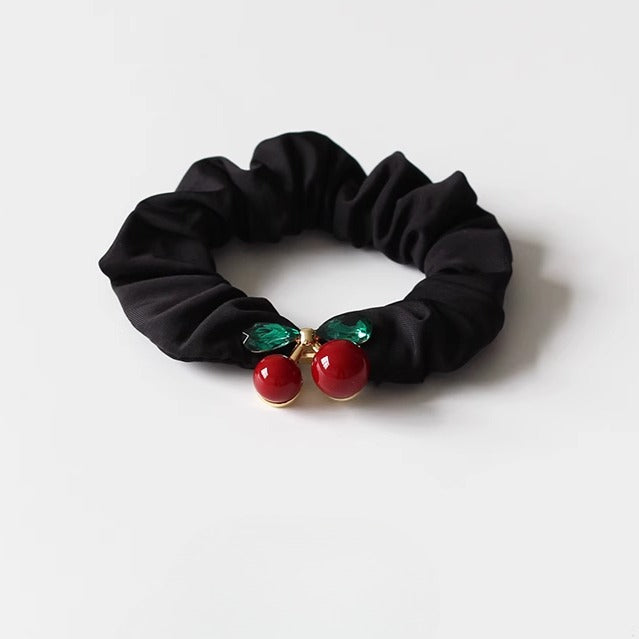 Cherry Hair Ties for Women - 2024 New Premium Elastic Bands for Tying Hair, High Elasticity Durable Hair Ties and Accessories