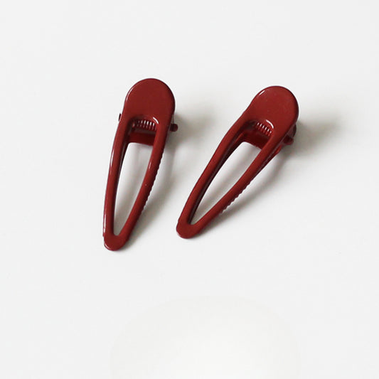 Red Hair Clip, New Sweet Side Bangs and Forehead Clip, Duckbill Hairpin for Short Hair