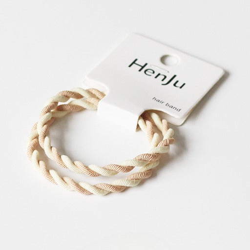 Cream Hair Tie Women Simple Elegant Ponytail Band New Hair Elastic