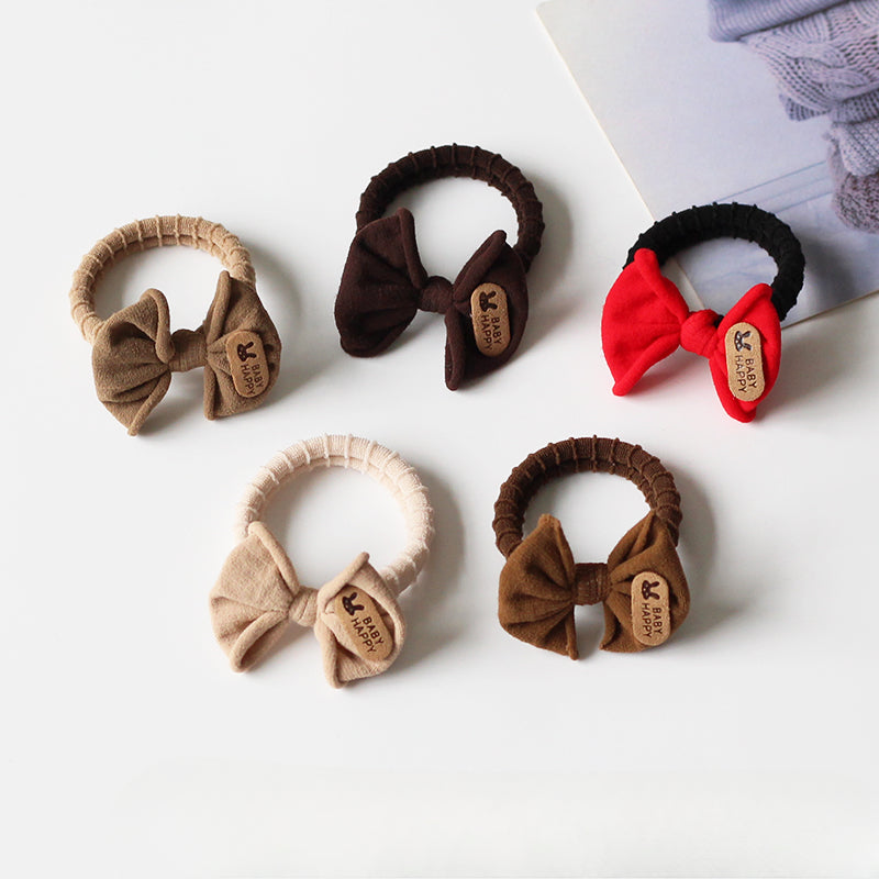 Brown Bow Hair Ties, Seamless And Stylish For Women To Tie Hair