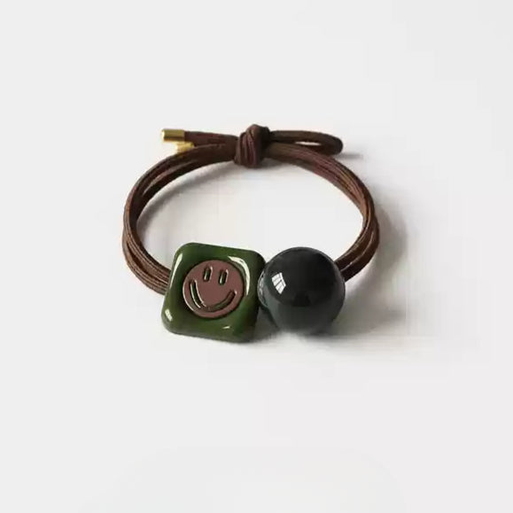 Green Ball Hair Ties for Women - 2024 New Premium Elastic Bands for Tying Hair, High Elasticity Durable Hair Loops and Accessories