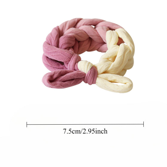 Sweet Dual-Tone Hair Tie - 2024 New Premium Hair Accessory, High Elasticity Durable Elastic Band for Bun Hairstyles