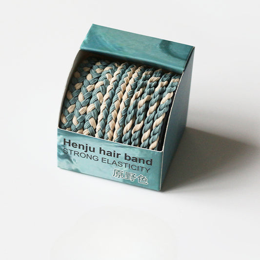10-piece Boxed Dark-toned Hair Ties, 2024 New Stylish Hair Loops, Simple Small Elastics for Women's Hairstyles