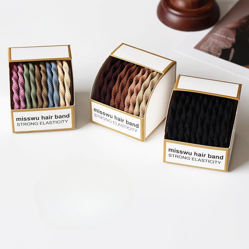 Set Of Ten Hair Ties, High-Elasticity And Durable For Women To Tie Hair
