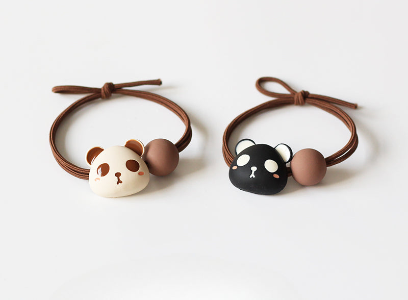 Panda Hair Tie Women Simple Elegant Trendy Elastic Durable Ponytail Band
