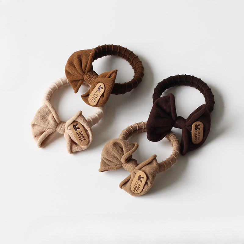 Brown Bow Hair Ties, Seamless And Stylish For Women To Tie Hair